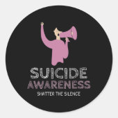 Sensibilisierungskampagne Runder Aufkleber (Vorderseite)