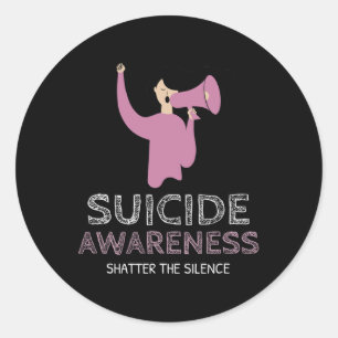 Sensibilisierungskampagne Runder Aufkleber