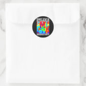 Sensibilisierungsmonat 6 runder aufkleber (Tasche)