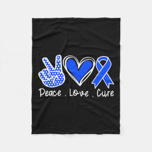 Sensibilisierungsmonat Blue Ribbon Peace Liebe Hei Fleecedecke
