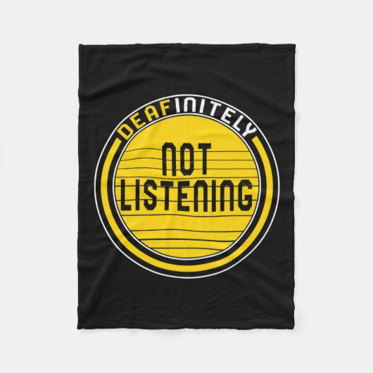 Sensibilisierungsmonat definitiv nicht hören Asl L Fleecedecke (Vorderseite)