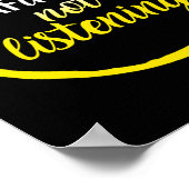 Sensibilisierungsmonat definitiv nicht hören Asl L Poster (Ecke)