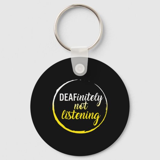 Sensibilisierungsmonat definitiv nicht hören Asl L Schlüsselanhänger (Vorderseite)