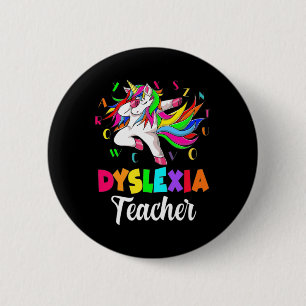 Sensibilisierungsmonat Dyslexie Lehrer Unicorn The Button