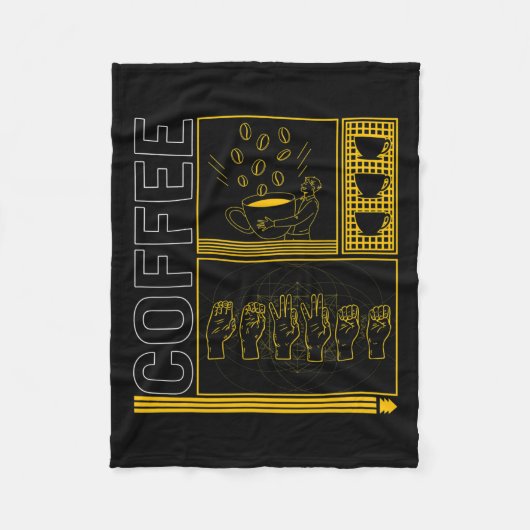 Sensibilisierungsmonat Kaffeebecher Lover Trendy L Fleecedecke (Vorderseite)