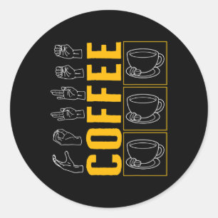Sensibilisierungsmonat Kaffeebecher Lover Trendy L Runder Aufkleber