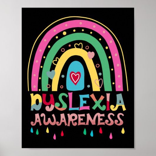 Sensibilisierungsmonat Rainbow Boho Niedlich Graph Poster (Vorne)