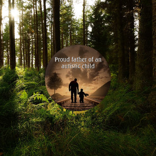 Sensibilisierungsschaltfläche für Vater und Kind Button