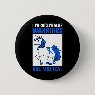 Sensibilisierungswarrir Magisches Einhorn Blauer B Button