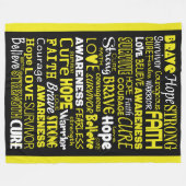 Sensibilisierungsworte...Endometriose Fleecedecke (Vorderseite (Horizontal))