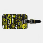 Sensibilisierungsworte...Endometriose Gepäckanhänger (Vorderseite horizontal)