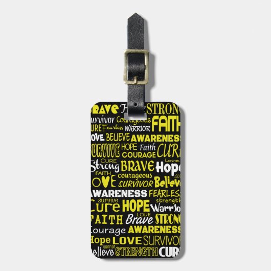 Sensibilisierungsworte...Endometriose Gepäckanhänger (Vorderseite vertikal)