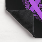 Sensibilitätsherz Lila Schleife Mousepad (Ecke)