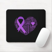 Sensibilitätsherz Lila Schleife Mousepad (Mit Mouse)
