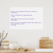 Sensible Redewendungen Poster (Küche)