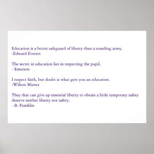 Sensible Redewendungen Poster (Vorne)