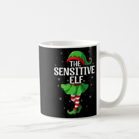 Sensitive Elf Christmas Girls Women Elf Squad Xmas Kaffeetasse (Rechts)