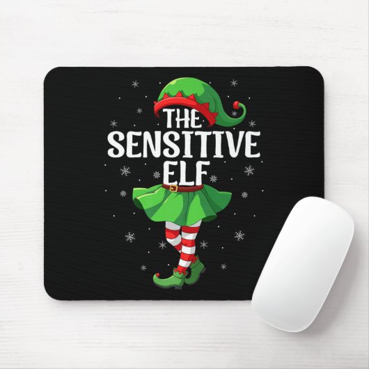Sensitive Elf Christmas Girls Women Elf Squad Xmas Mousepad (Mit Mouse)