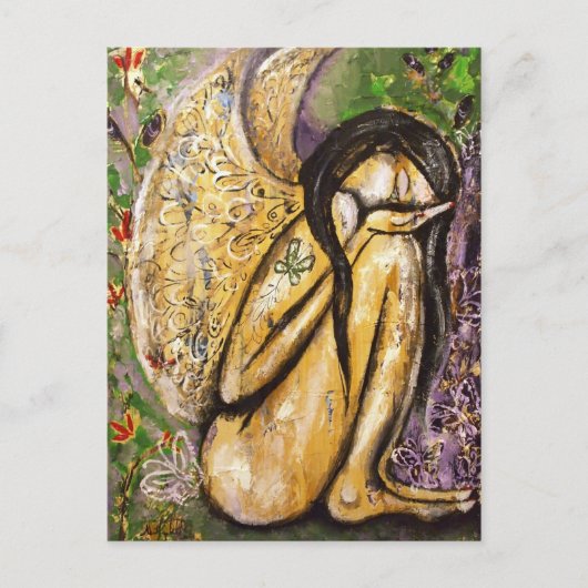 Sensitive Flüge Angel Postkarte (Vorderseite)