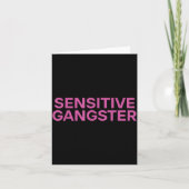 Sensitive Gangster Funny Ironic Quote  Karte (Vorderseite)