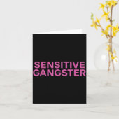 Sensitive Gangster Funny Ironic Quote  Karte (Gelbe Blume)