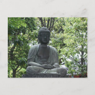 sensō-ji buddha grün postkarte