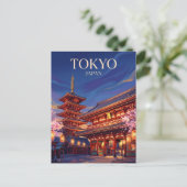 Senso-ji-Tempel Japan Postkarte (Stehend Vorderseite)