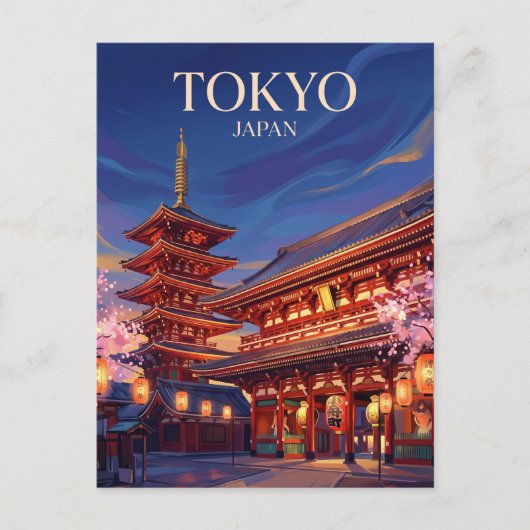 Senso-ji-Tempel Japan Postkarte (Vorderseite)
