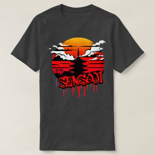 Sensoji Temple Graffiti Design T-Shirt (Design vorne)