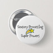 Sensorischer Power! Gelber Stern-Knopf Button (Vorne & Hinten)