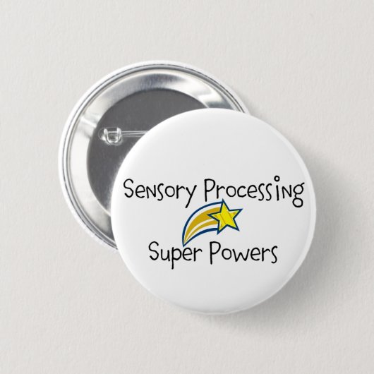 Sensorischer Power! Gelber Stern-Knopf Button (Vorne & Hinten)