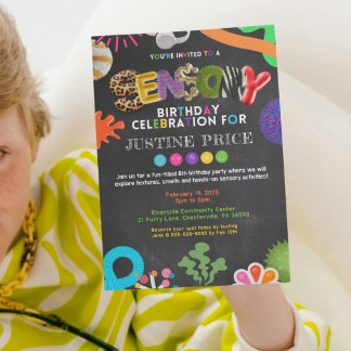Sensory Birthday Celebration Einladung