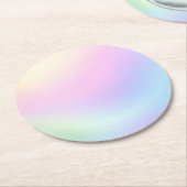 Sensory Friendly Pastel Gradient Runder Pappuntersetzer (Angewinkelt)