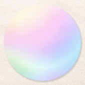 Sensory Friendly Pastel Gradient Runder Pappuntersetzer (Vorderseite)