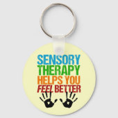 Sensory Therapy Handprints Occupational Therapist Schlüsselanhänger (Rückseite)