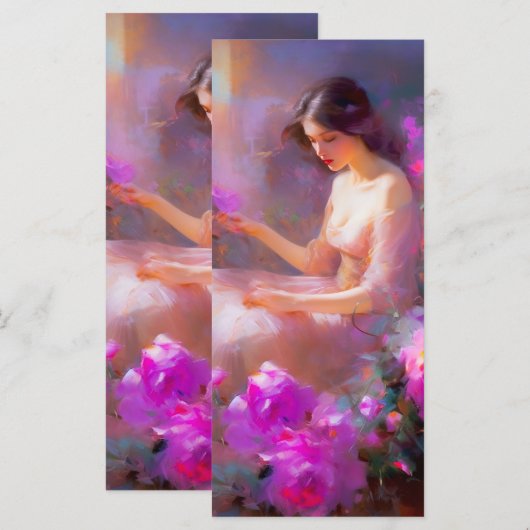 Sensual Elegance Lesezeichen Menükarte (Vorne/Hinten)