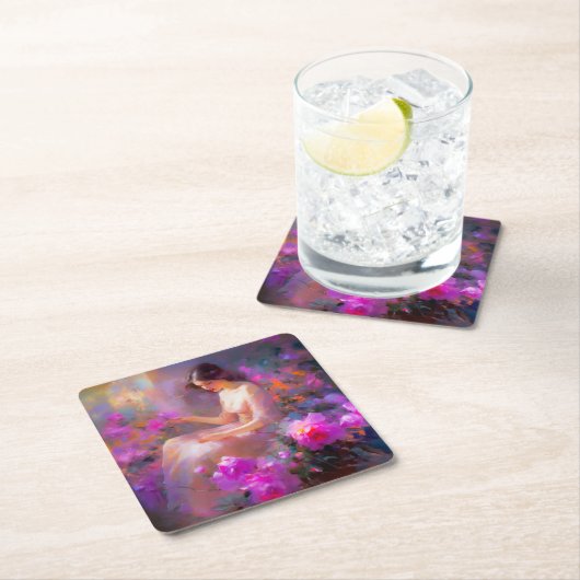 Sensual Elegance Rechteckiger Pappuntersetzer (Vor Ort)