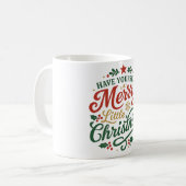 Sensual Merry Christmas phrases Kaffeetasse (Vorderseite Links)