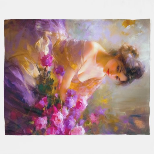 Sensual Portrait Fleecedecke (Vorderseite (Horizontal))