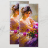 Sensual Portrait Lesezeichen Menükarte (Vorne/Hinten)