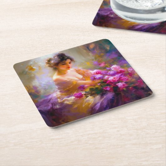 Sensual Portrait Rechteckiger Pappuntersetzer (angewinkelt)