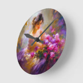 Sensual Portrait Runde Wanduhr (Winkel)