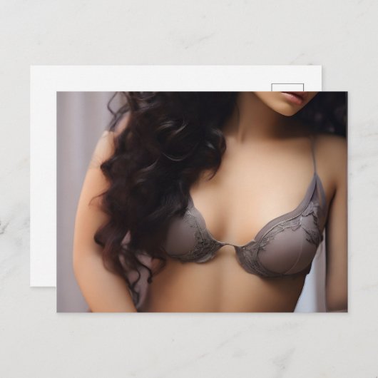 Sensuale Modefrau Postkarte (Vorne/Hinten)