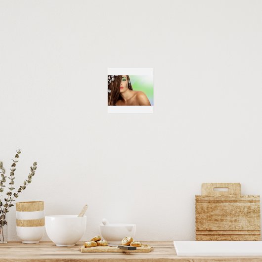 Sensudfrau mit grünen Augen Poster (Küche)