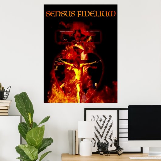 SENSUS FIDELIUM CATHOLIC CRUCIFIXION HOLY TRINITY POSTER (Heimbüro)