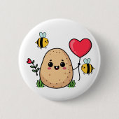 Sent With Love Romantic Potato Button (Vorderseite)