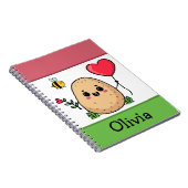 Sent With Love Romantic Potato Notizblock (Rechte Seite)