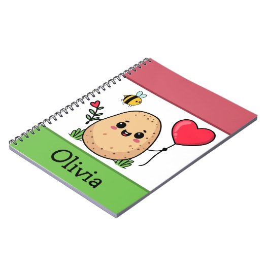 Sent With Love Romantic Potato Notizblock (Linke Seite)