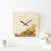 Senta - Buch /  Quadratische Wanduhr (Zuhause)