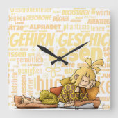 Senta - Buch /  Quadratische Wanduhr (Vorderseite)